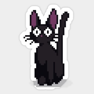 Black Cat pixel art Sticker